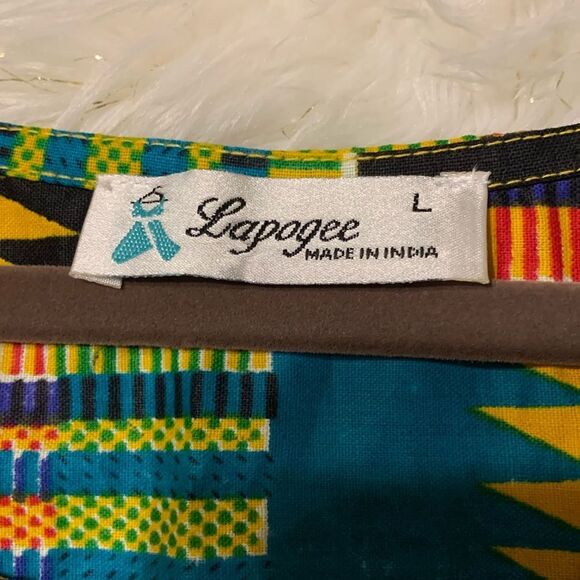 Casual Yellow, Red and Black Bohemian Dress with Crew Neck NWOT never worn - Picture 6 of 7